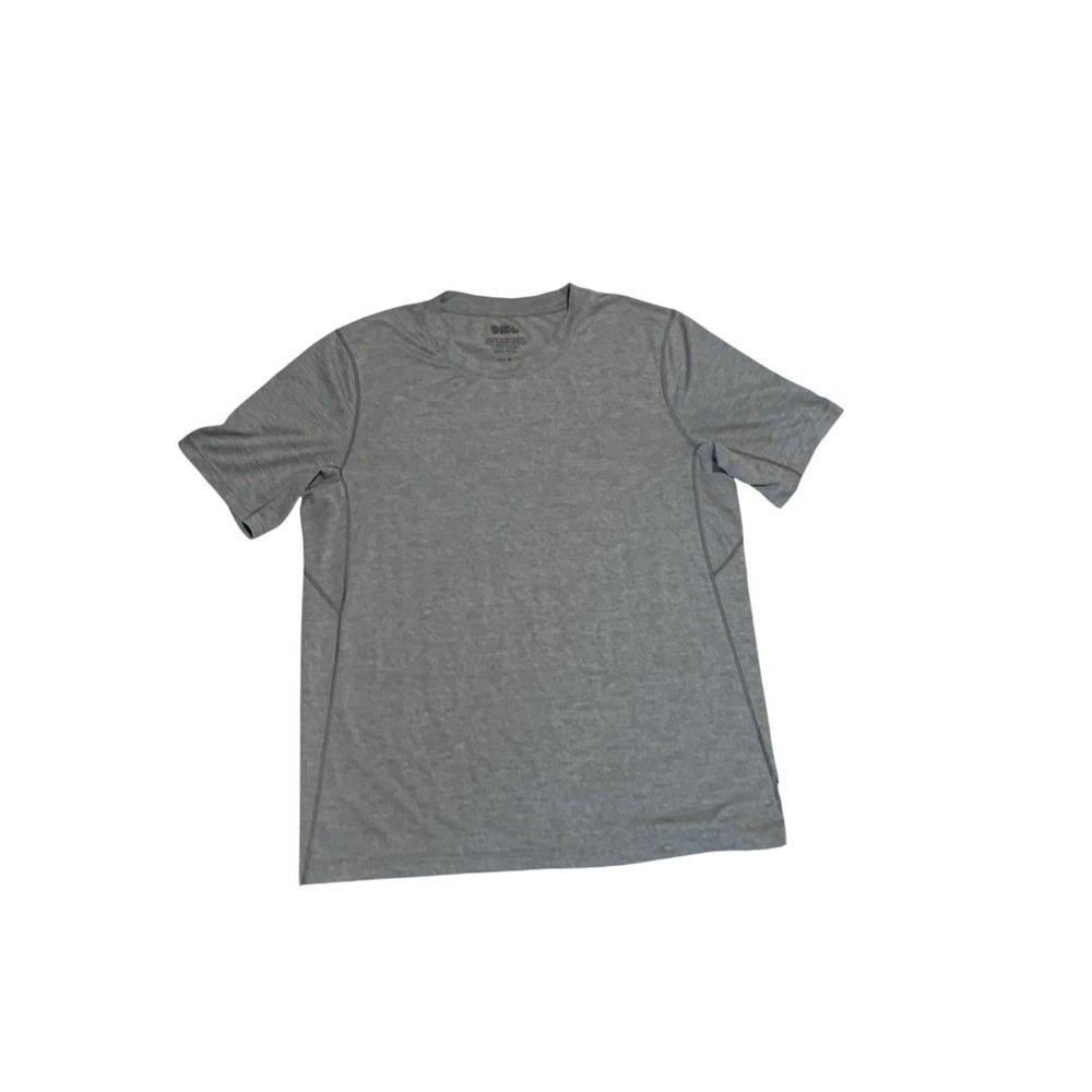 Fjallraven Mens M Gray Abisko Outdoor Hiking Performance Short Sleeve Shirt